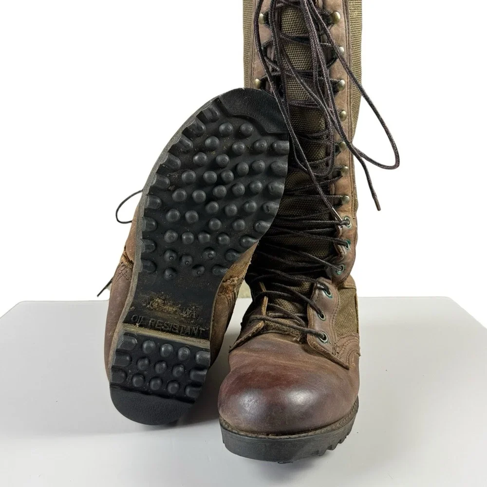 Vintage Chippewa Lace Up Snake Boots 7‎ EE Wide Viper USA Hunting